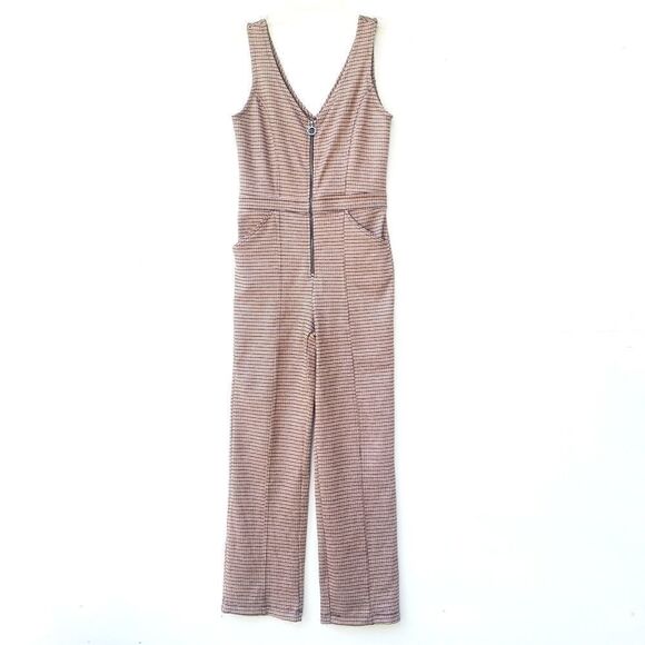 Women's New Sleeveless Plaid Jumpsuit XS - Picture 2 of 8
